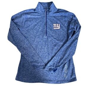 Nike NFL New York Giants Womens Dri-FIT Quarter Zip Pullover Large Thumbhole